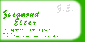 zsigmond elter business card